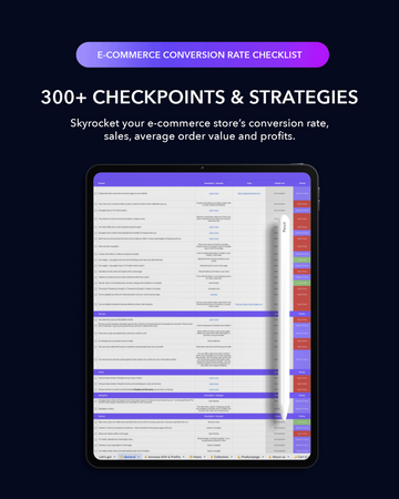 E-commerce Sales & Conversion Rate Checklist