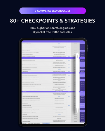 E-commerce SEO Checklist
